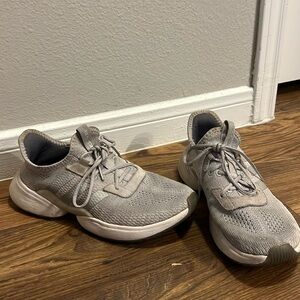 Grey Adidas running shoes women